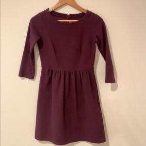 LOFT Petite Fit and Flare 3/4 Sleeve Dress